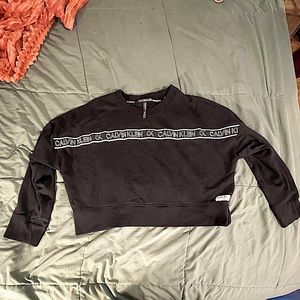 Black Calvin Klein Crop Sweatshirt